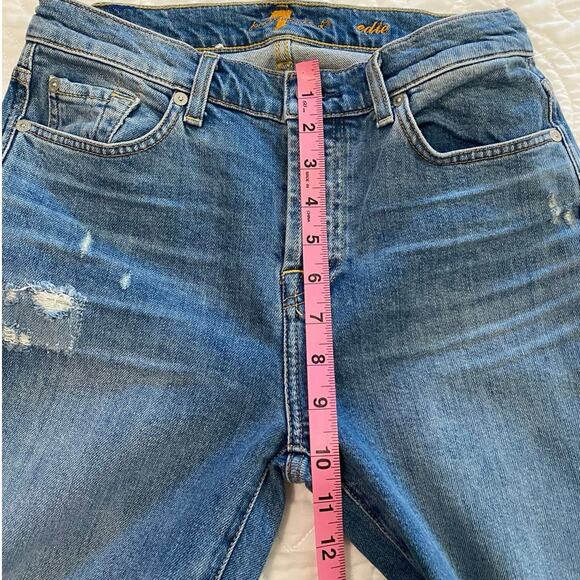 NWOT 7 For all Mankind Two toned light wash jeans Womens size 26 Edie Patchwork - Picture 5 of 8